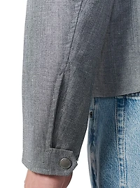 Melrose Donegal Wool-Blend Shirt Jacket