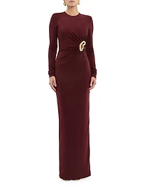 Mischa Embellished Cut-Out Gown