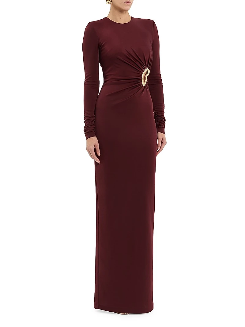 Mischa Embellished Cut-Out Gown