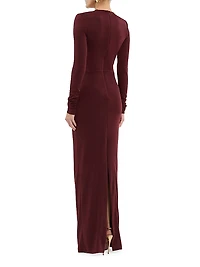 Mischa Embellished Cut-Out Gown