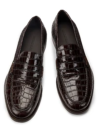 Perry Embossed Leather Loafers