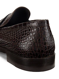 Perry Embossed Leather Loafers