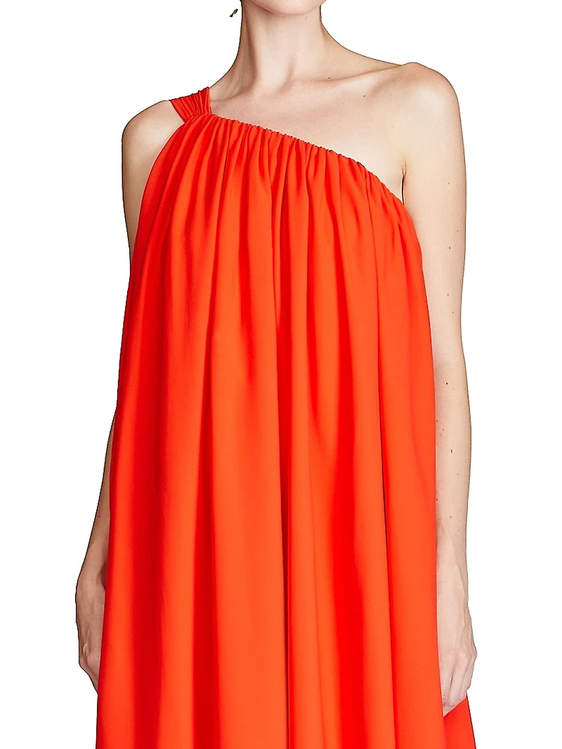 Rafelle Georgette One-Shoulder Midi-Dress
