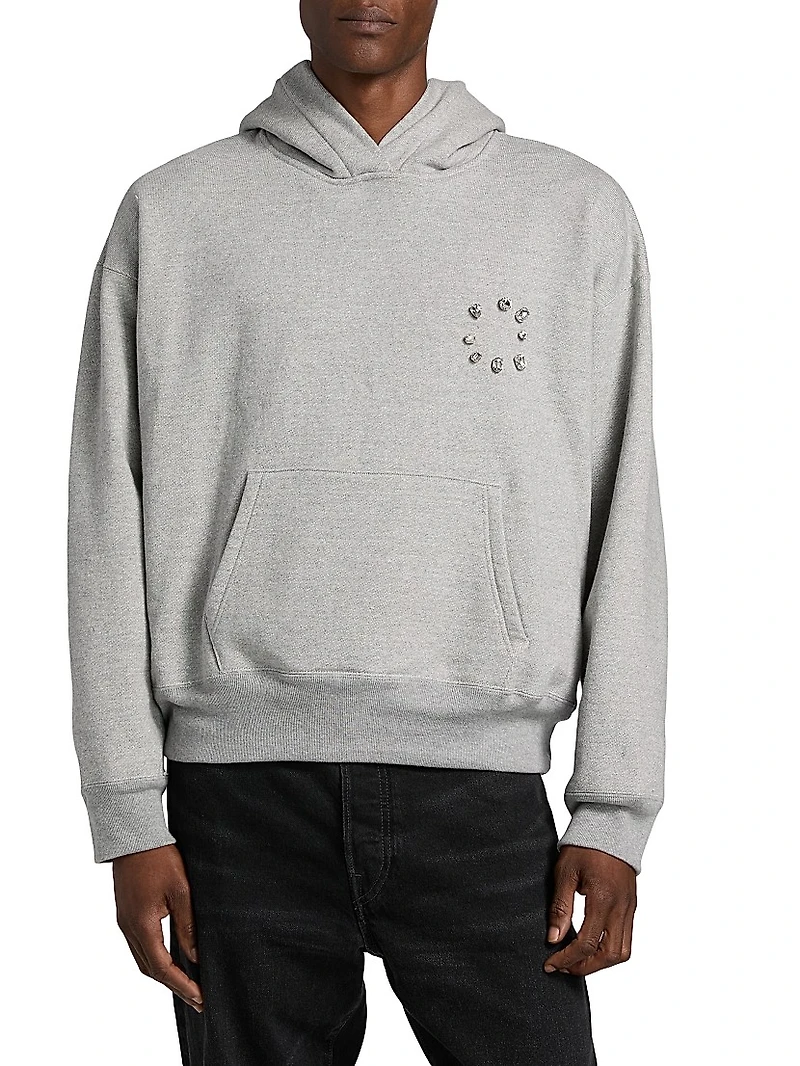 Stone-Embellished Hoodie