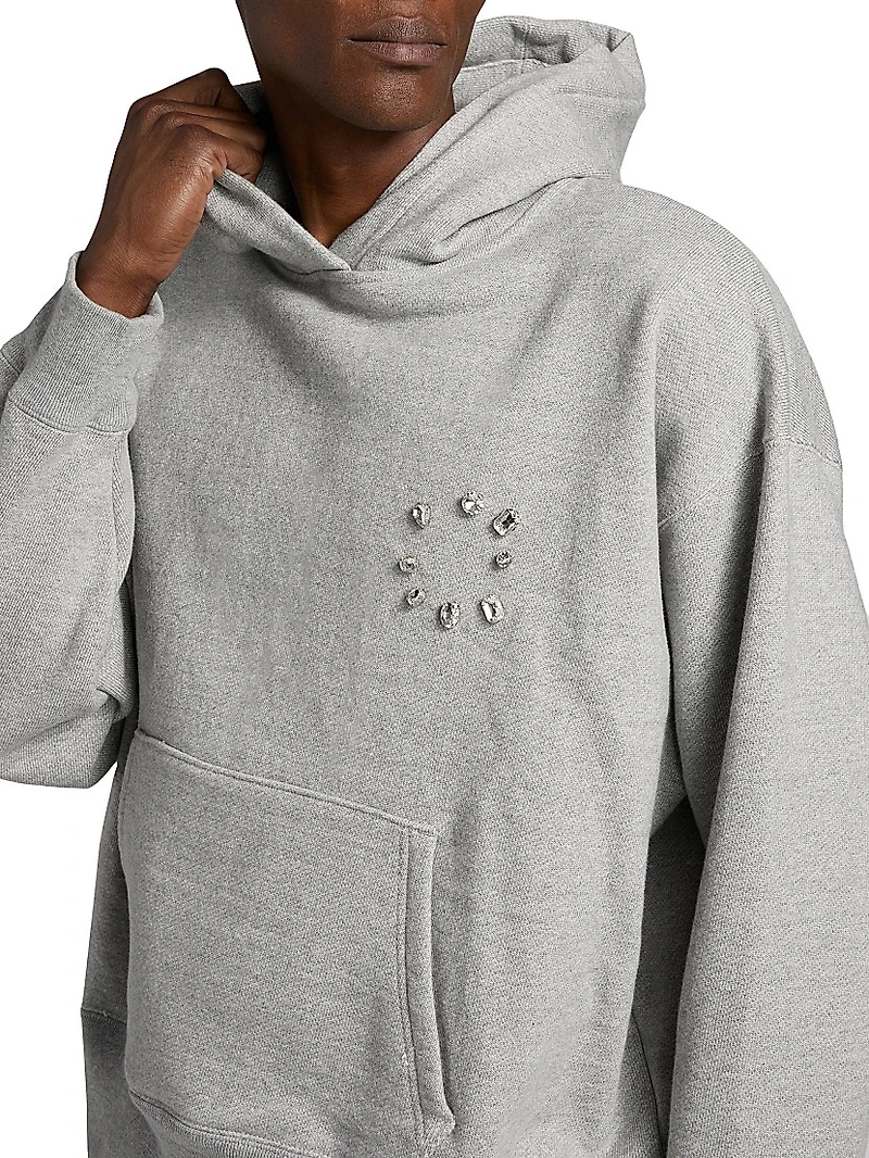 Stone-Embellished Hoodie