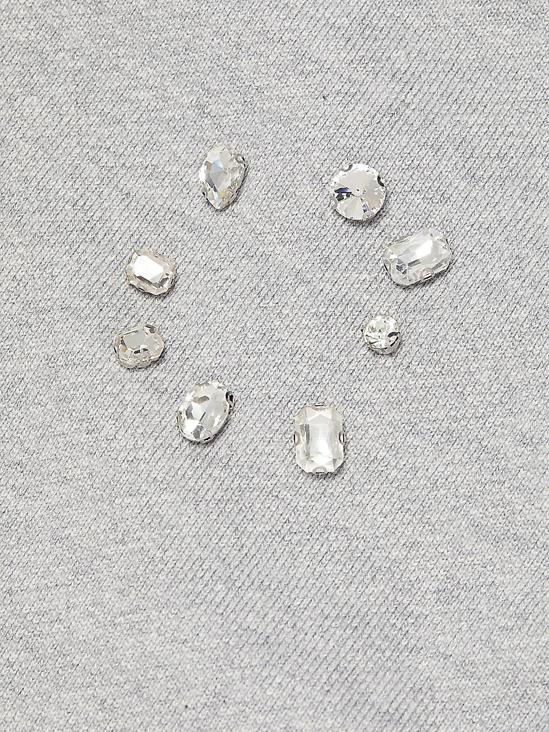 Stone-Embellished Hoodie