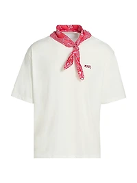 Logo-Embroidered Foulard Bandana T-Shirt