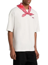 Logo-Embroidered Foulard Bandana T-Shirt