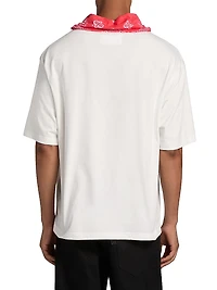 Logo-Embroidered Foulard Bandana T-Shirt