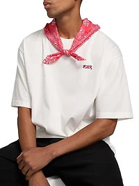Logo-Embroidered Foulard Bandana T-Shirt