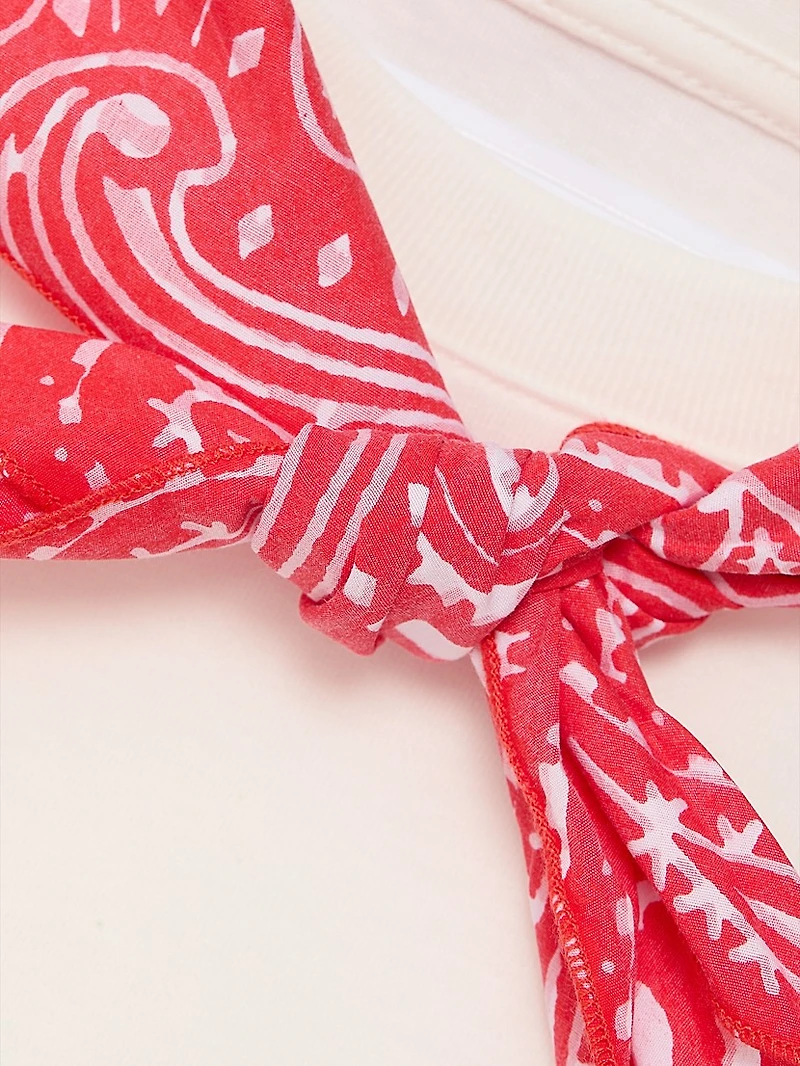 Logo-Embroidered Foulard Bandana T-Shirt