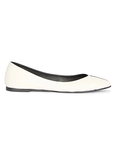 Les Ballerines Colorblocked Leather Flats