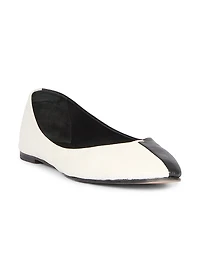 Les Ballerines Colorblocked Leather Flats