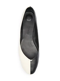 Les Ballerines Colorblocked Leather Flats