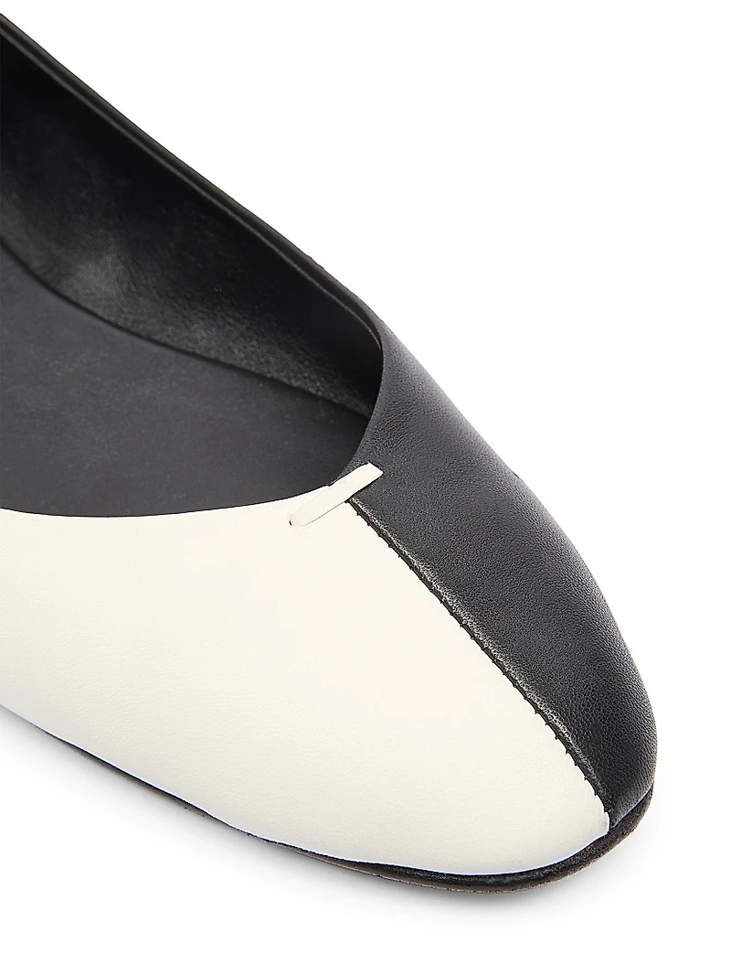Les Ballerines Colorblocked Leather Flats