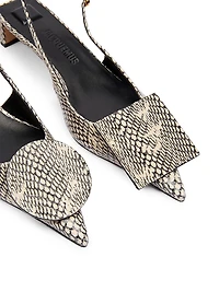 Les Slingbacks 40MM Embossed Leather Pumps