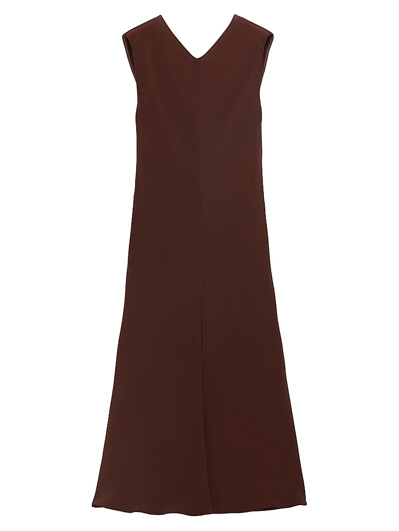 Satin Crepe Midi-Dress