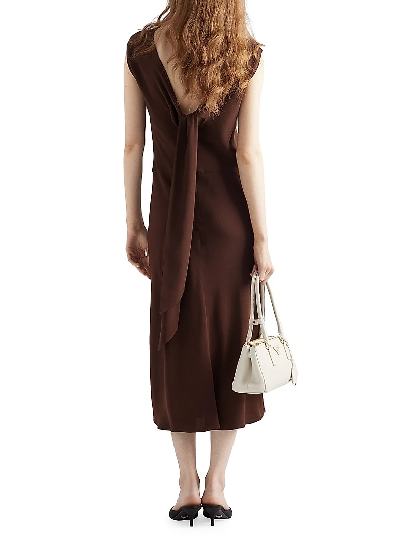 Satin Crepe Midi-Dress