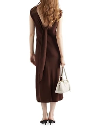 Satin Crepe Midi-Dress