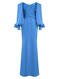 Milenia Off-The-Shoulder Satin Gown