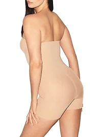 Sheer Seamless Strapless Shortie Bodysuit