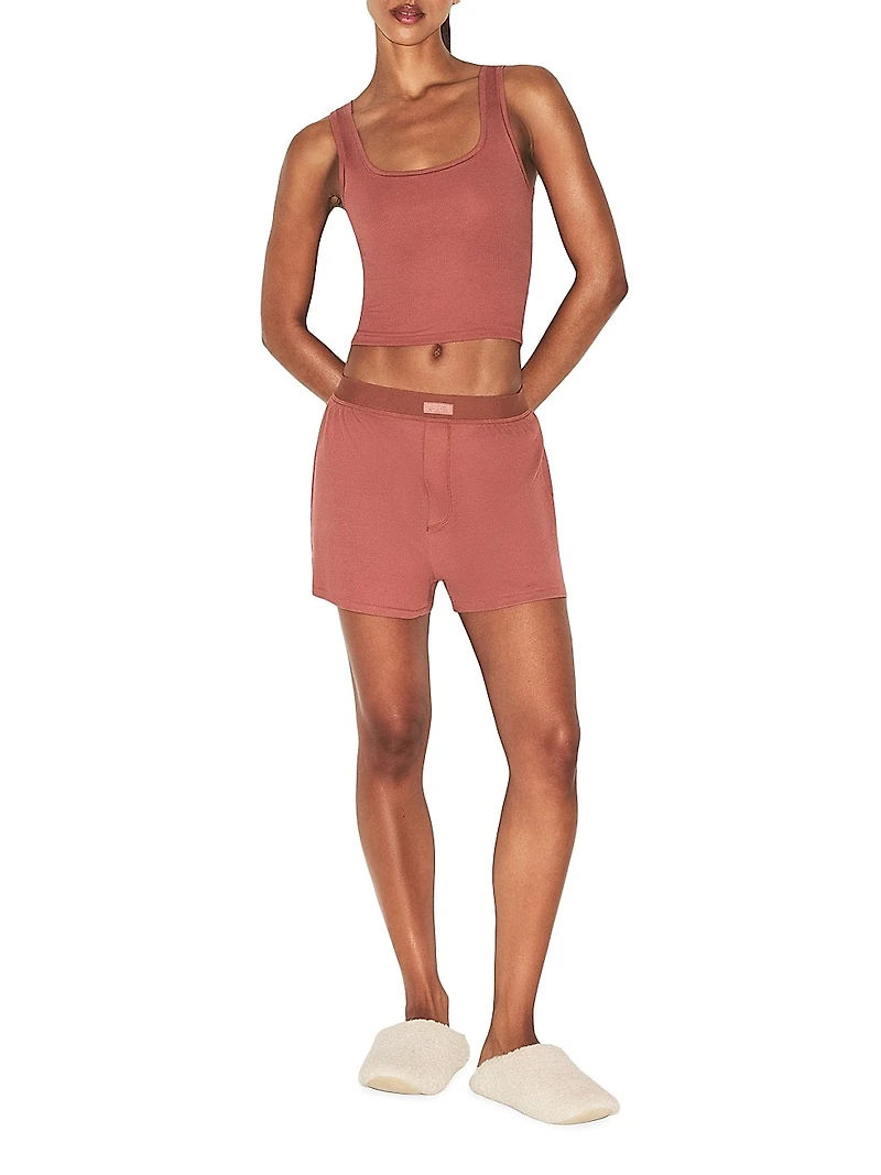 Cotton Rib Loose Boxer
