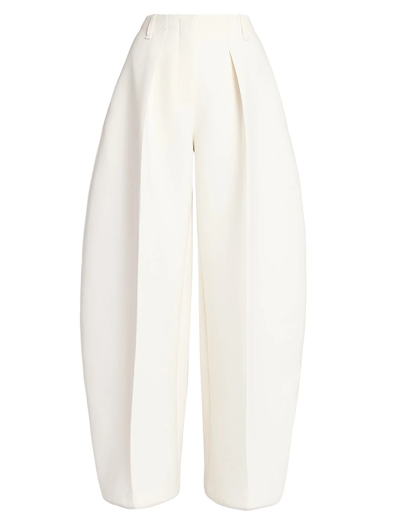 Le Ovalo Barrel-Leg Pleated Pants