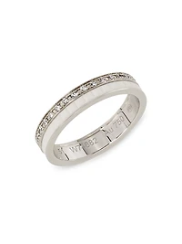 Quatre White Edition 18K Gold, 0.26 TCW Diamond & HyCeram® Wedding Band