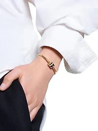 Quatre Classique Tri-Tone 18K Gold & 0.35 TCW Diamond Bangle
