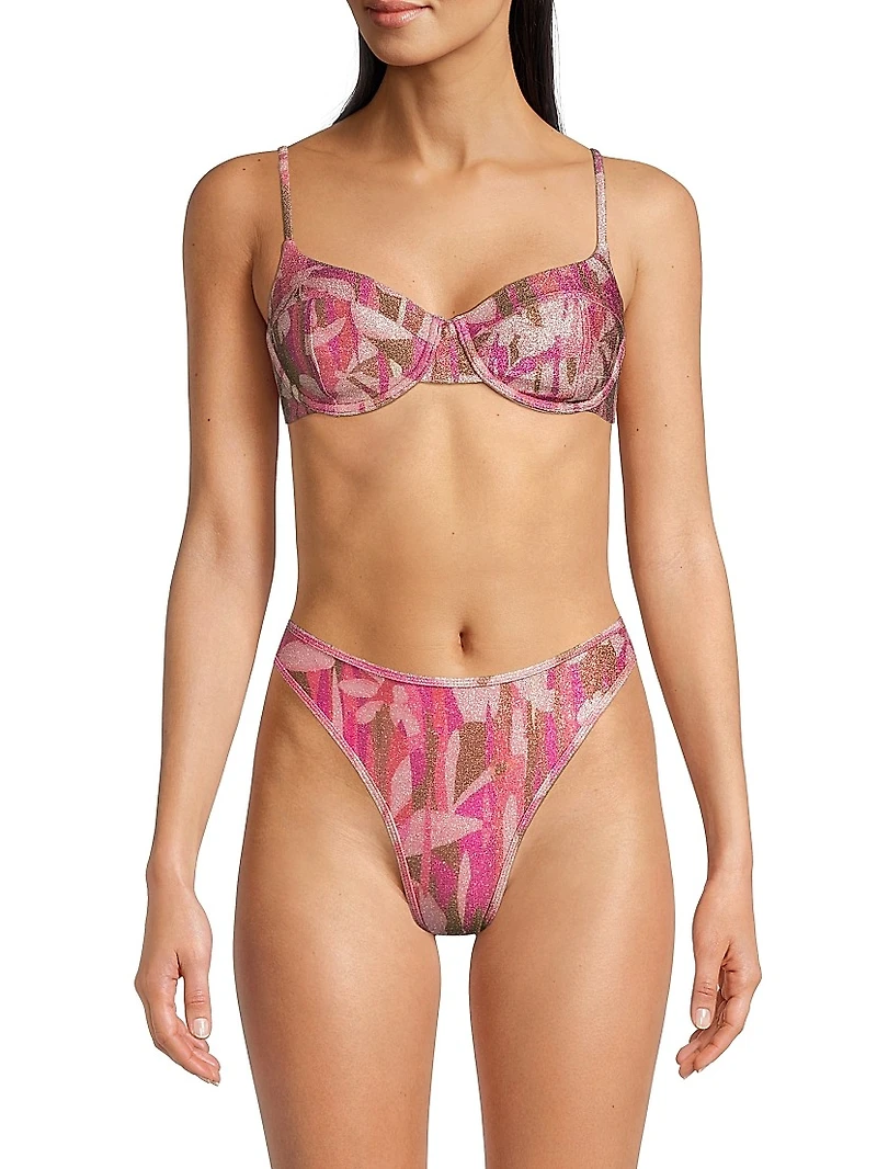 Sparkle Mona Printed Bikini Top
