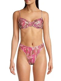 Sparkle Mona Printed Bikini Top