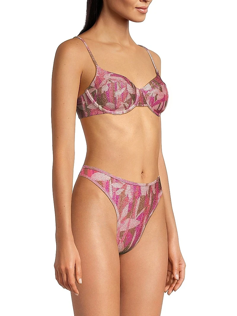 Sparkle Mona Printed Bikini Top