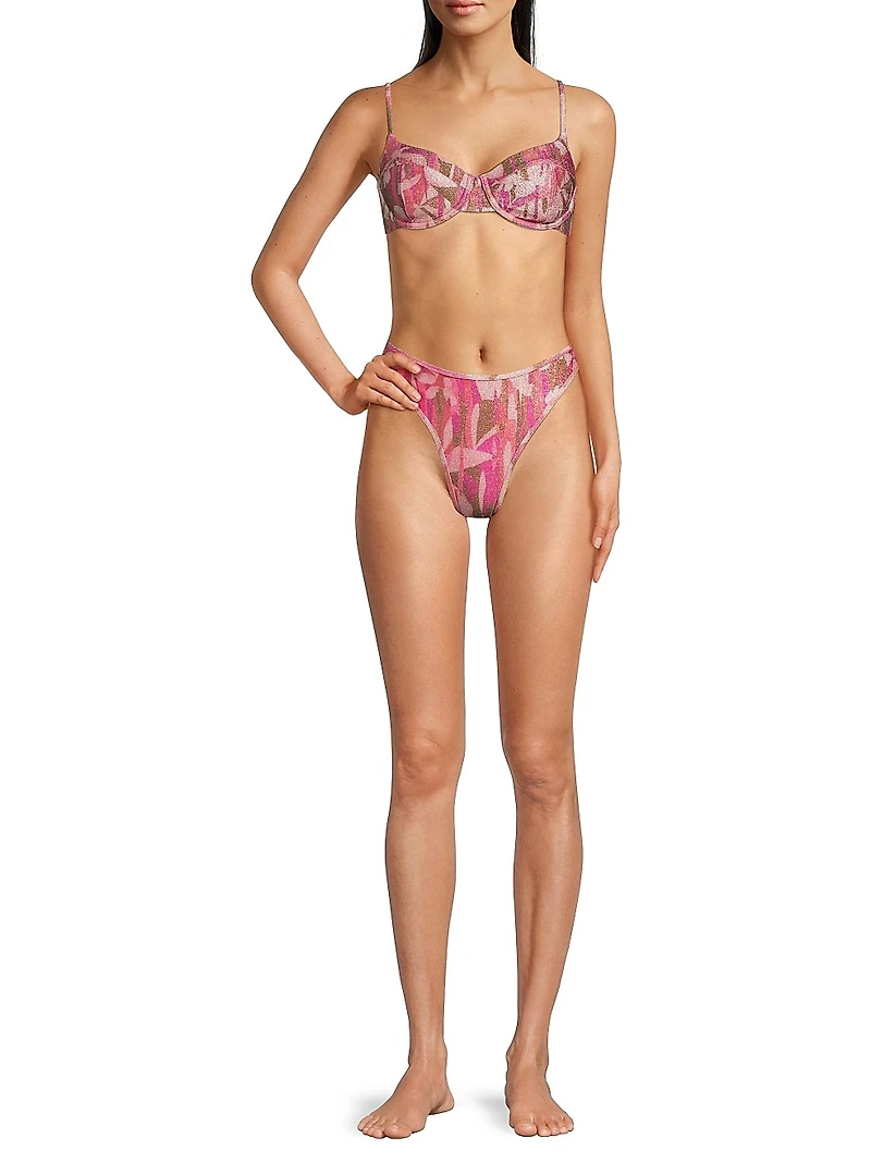 Sparkle Mona Printed Bikini Top