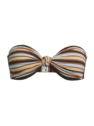 Margaux Striped Bikini Top