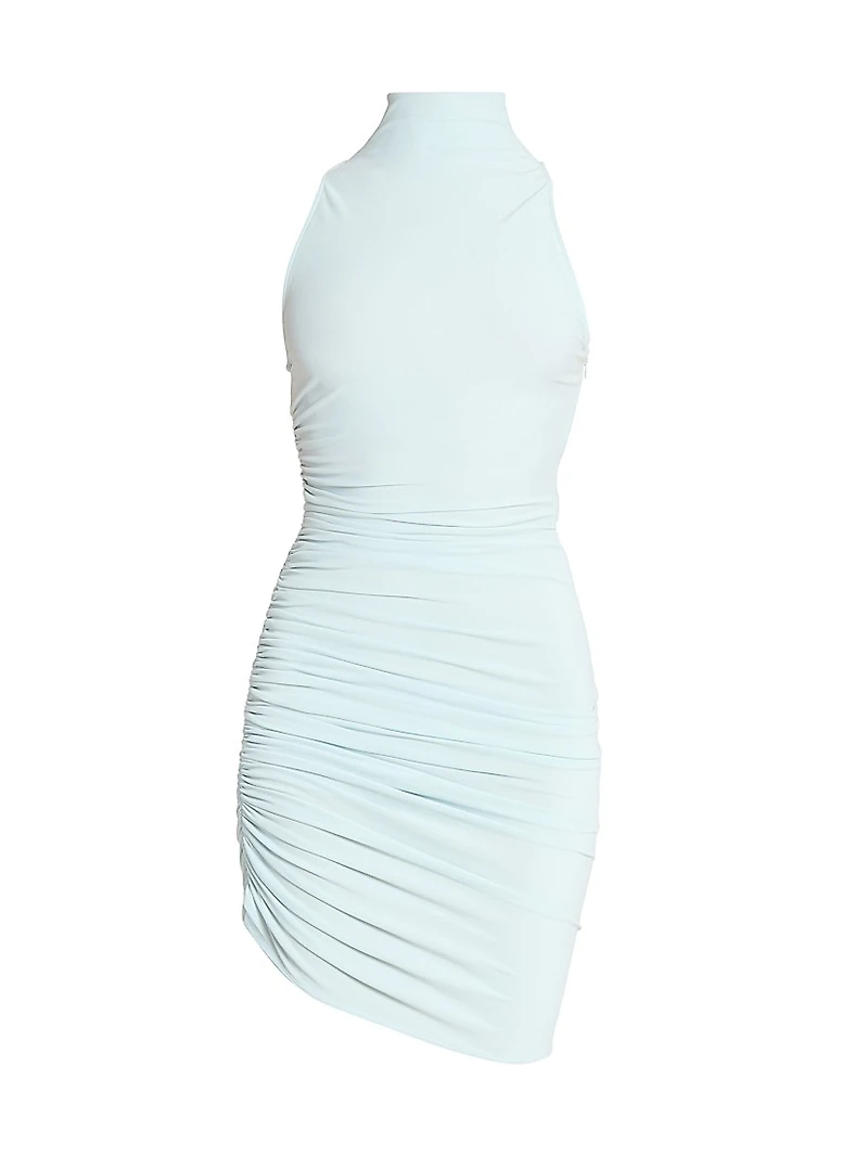 Piazza Ruched Asymmetric Minidress