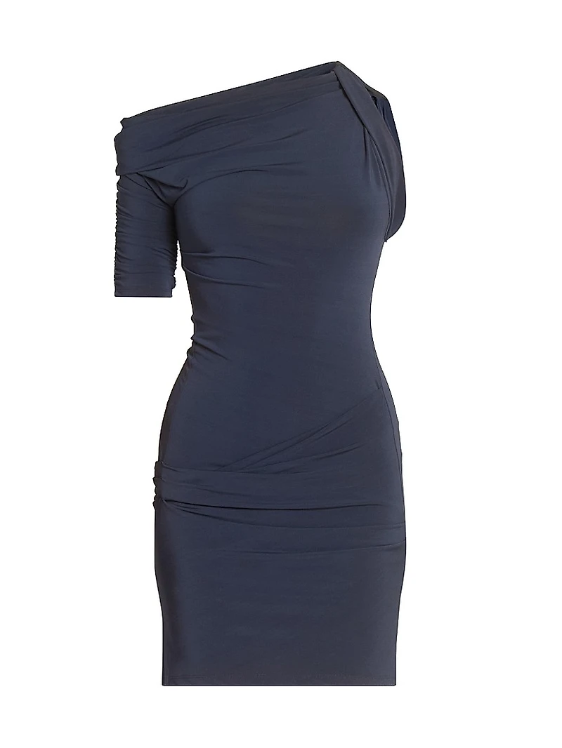 La Mini Robe Drapeado Asymmetric Minidress