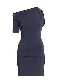 La Mini Robe Drapeado Asymmetric Minidress