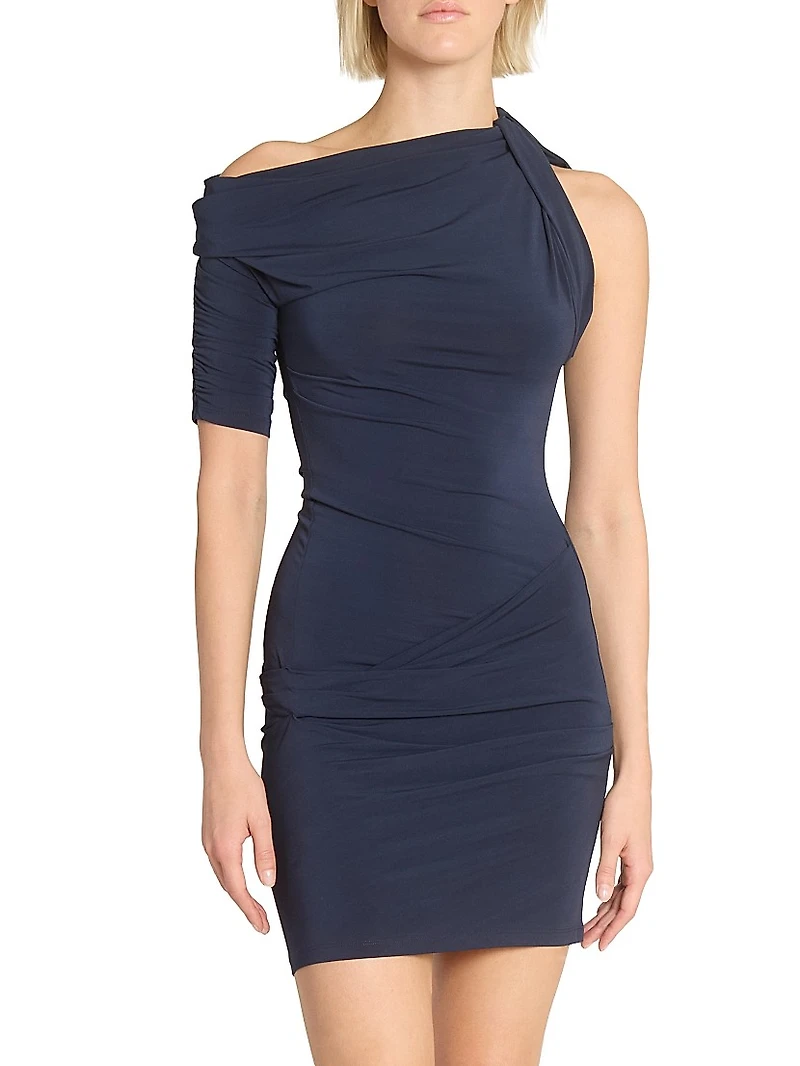 La Mini Robe Drapeado Asymmetric Minidress