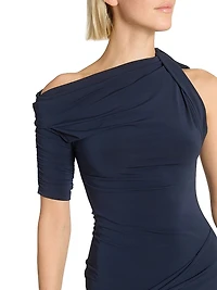 La Mini Robe Drapeado Asymmetric Minidress