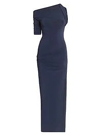 La Robe Drapeado Asymmetric Maxi Dress