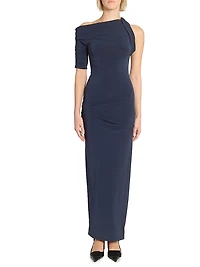 La Robe Drapeado Asymmetric Maxi Dress