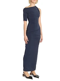 La Robe Drapeado Asymmetric Maxi Dress