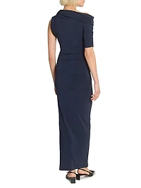 La Robe Drapeado Asymmetric Maxi Dress