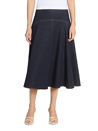 La Jupe Triangle de-Nîmes Denim Midi-Skirt