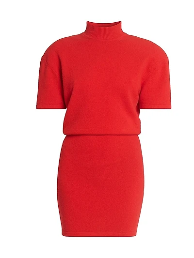 La Robe Maille Castagna Merino Wool-Blend Minidress