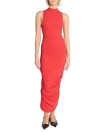 La Robe J Ruched Sleeveless Maxi Dress