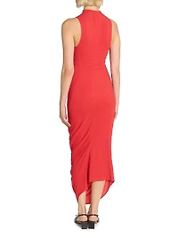 La Robe J Ruched Sleeveless Maxi Dress