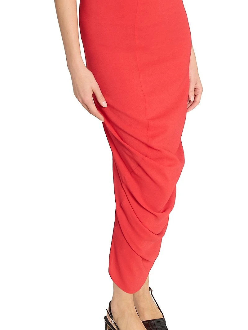 La Robe J Ruched Sleeveless Maxi Dress