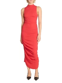 La Robe J Ruched Sleeveless Maxi Dress