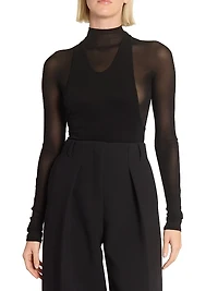 Le T-Shirt Strato Semi-Sheer Top